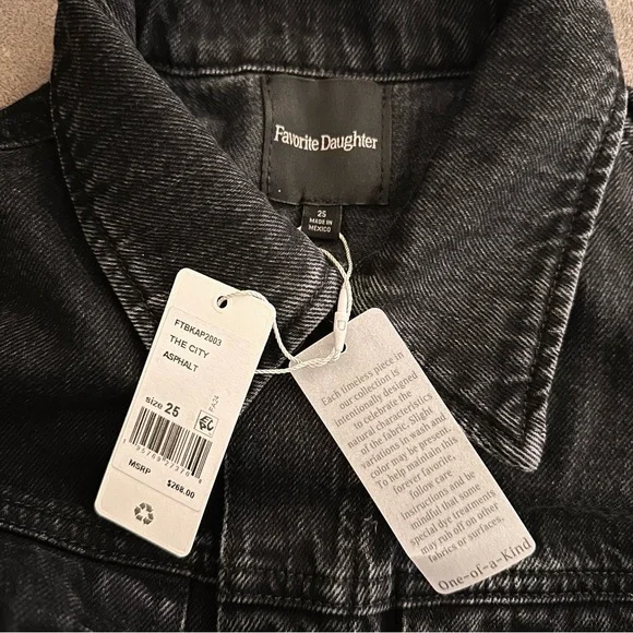 Favorite Daughter the City Long Sleeve Denim Jean Dress in Size 25 - Picture 6 of 8